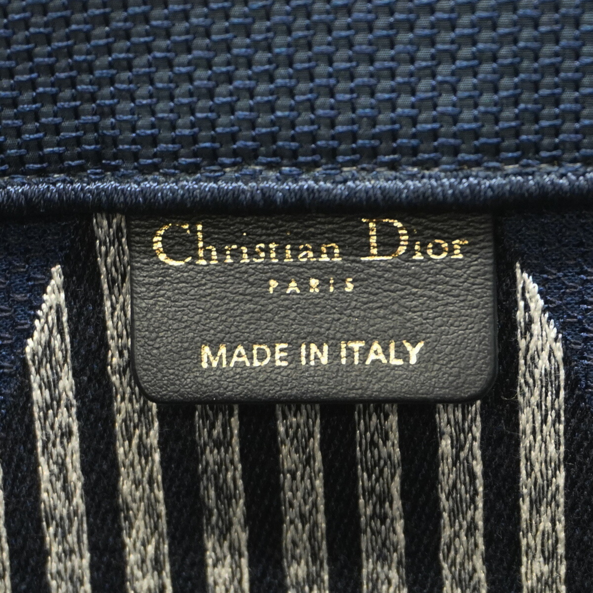 クリスチャン・ディオール(Christian Dior) クリスチャンディオール トートバッグ ブックトート ナイロンキャンバス ネイビー  レディース