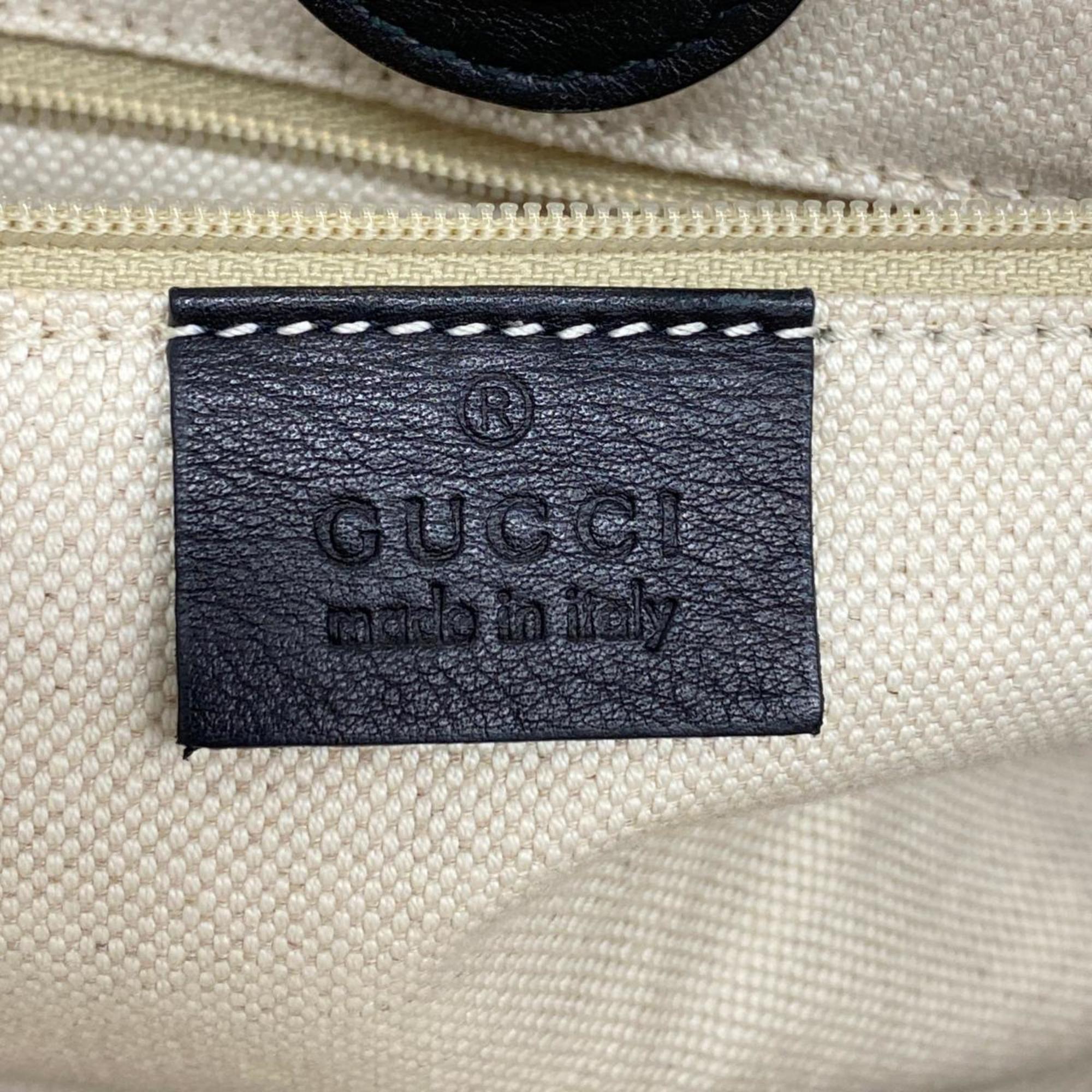 グッチ(Gucci) グッチ トートバッグ グッチシマ 211944 レザー ブラック シャンパン  レディース