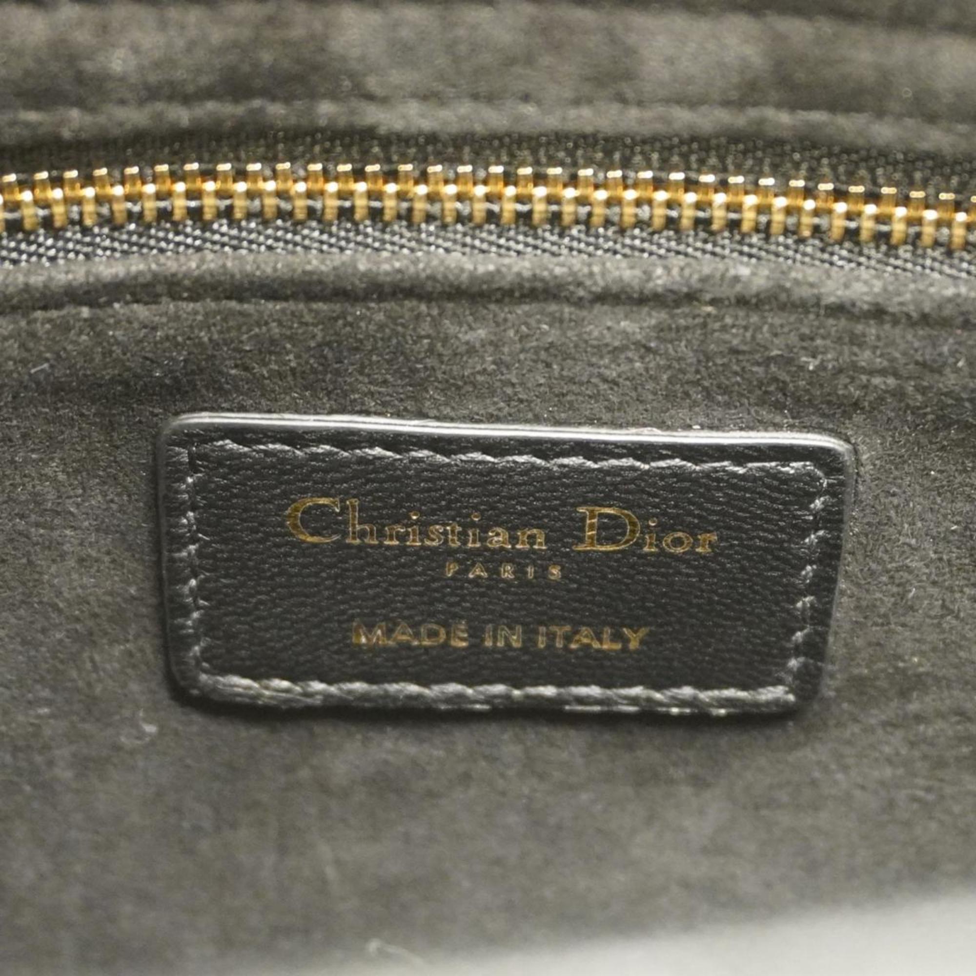 クリスチャン・ディオール(Christian Dior) クリスチャンディオール ハンドバッグ カナージュ レディディオール レザー ブラック   レディース