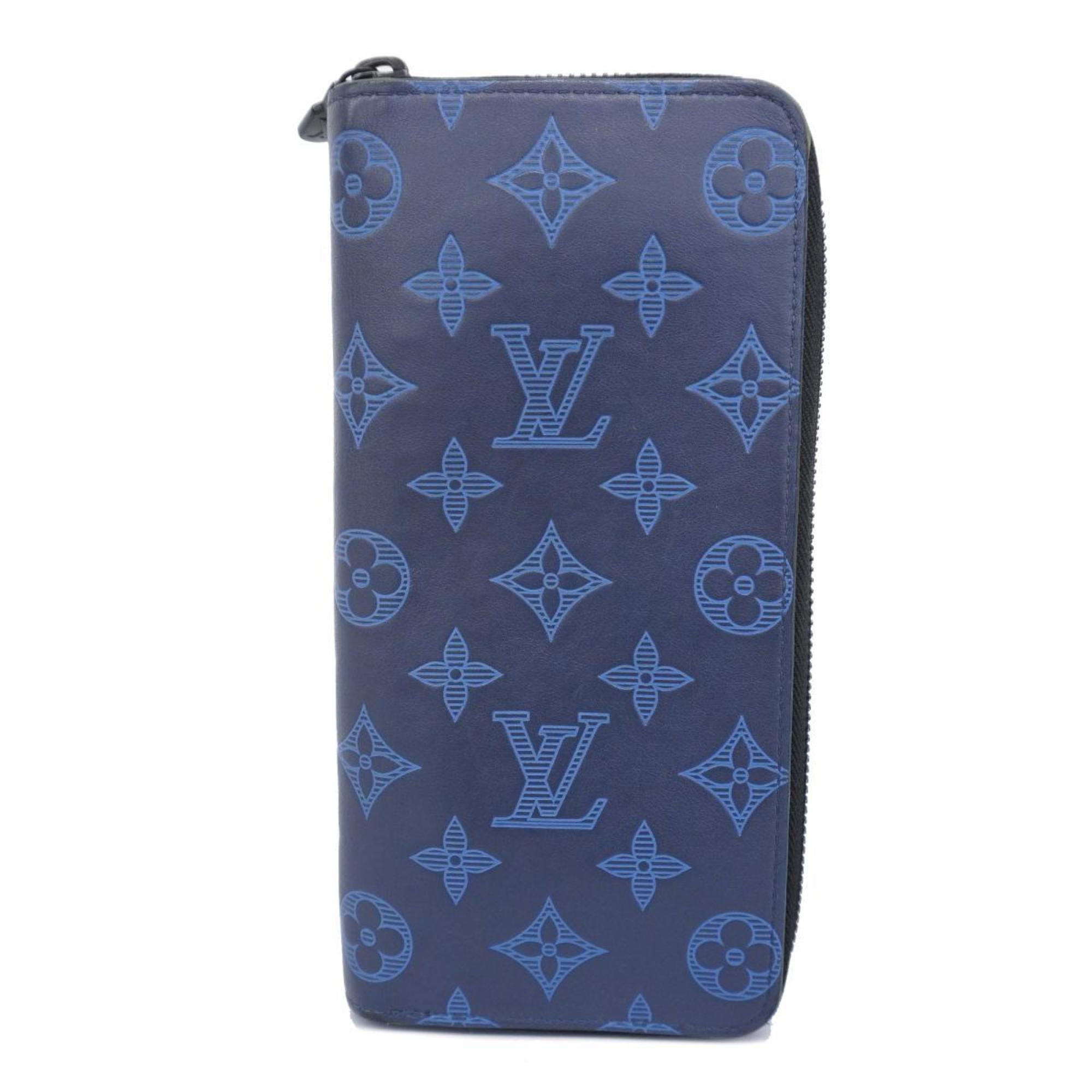 ルイ・ヴィトン(Louis Vuitton) ルイ・ヴィトン 長財布 モノグラムシャドウ ジッピーウォレットヴェルティカル M80423  ネイビーメンズ | eLADY Globazone