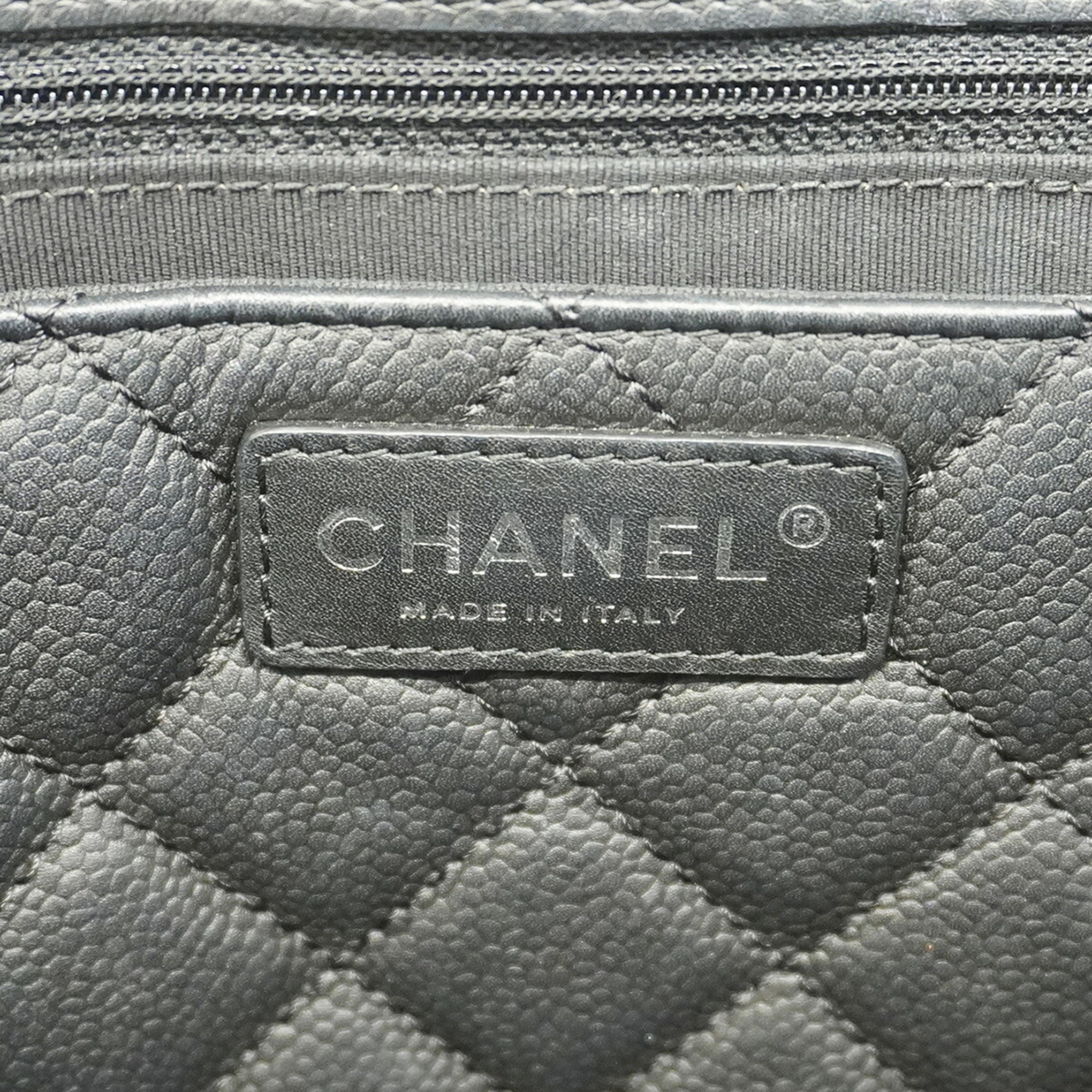 シャネル(Chanel) シャネル ハンドバッグ マトラッセ チェーンショルダー キャビアスキン ブラック   レディース