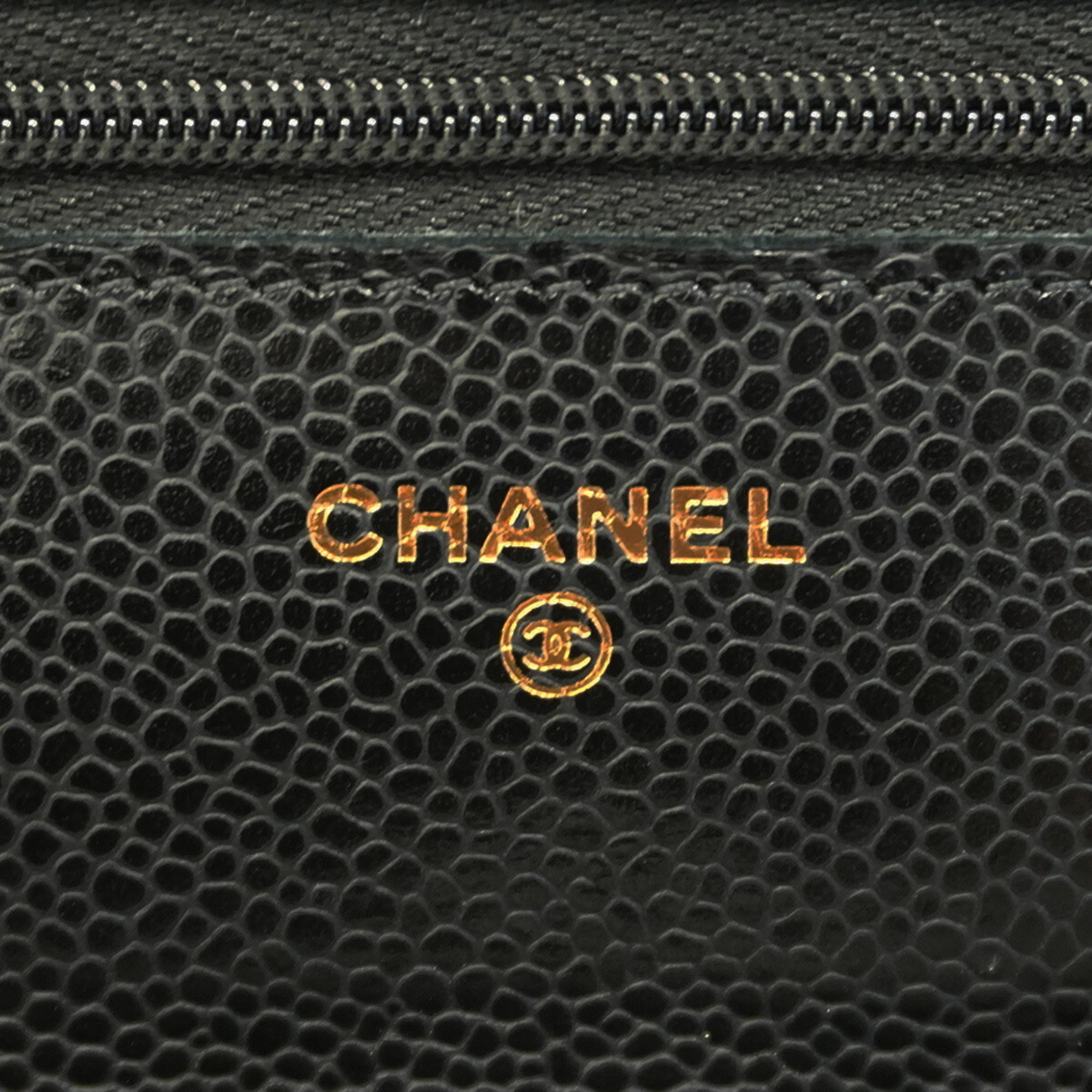 シャネル(Chanel) シャネル ショルダーウォレット マトラッセ チェーンショルダー キャビアスキン ブラック   レディース