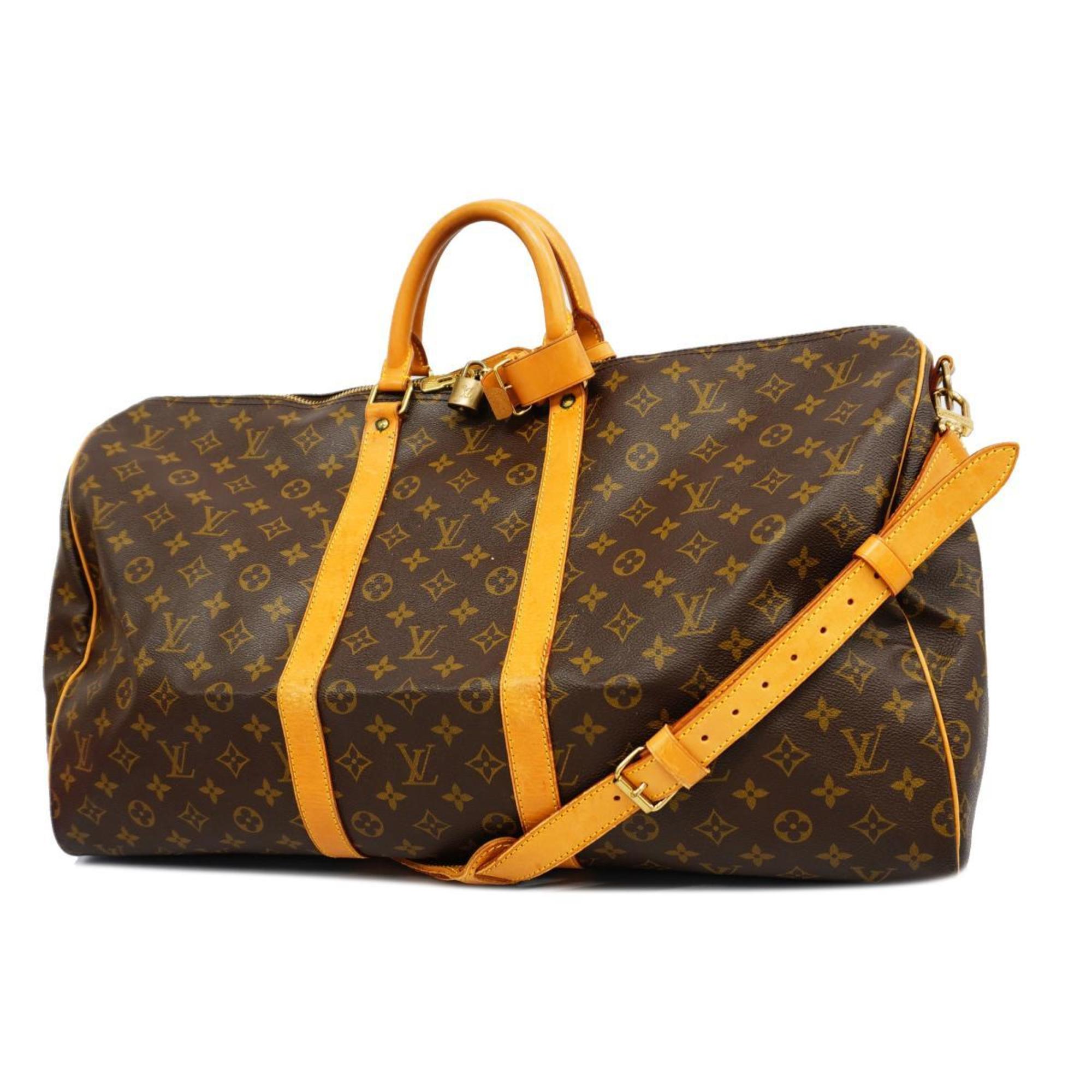 ルイ・ヴィトン(Louis Vuitton) ルイ・ヴィトン ボストンバッグ モノグラム キーポルバンドリエール55 M41414 ブラウンメンズ レディース