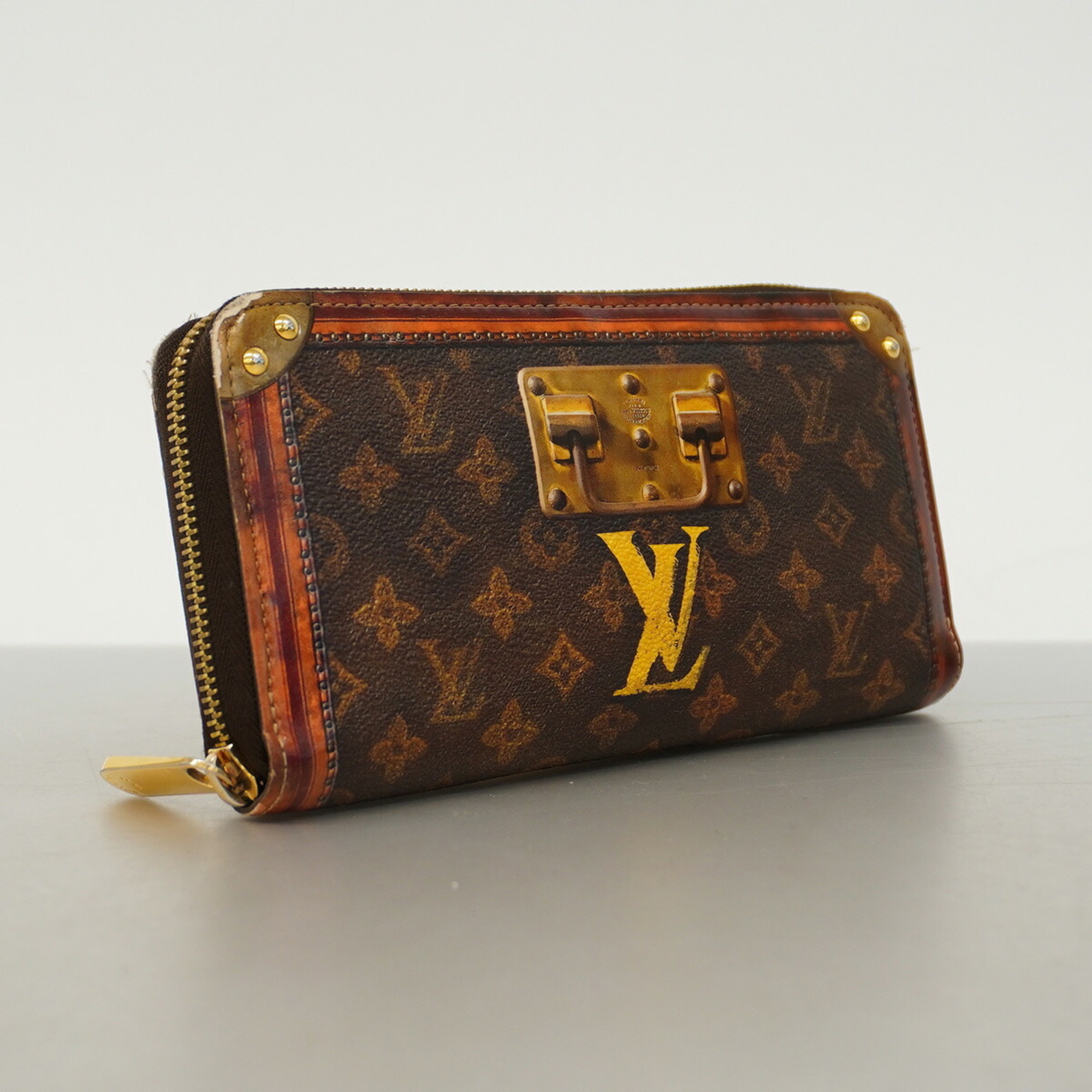 ルイ・ヴィトン(Louis Vuitton) ルイ・ヴィトン 長財布 モノグラム トランクタイムジッピーウォレット M52746 ブラウンメンズ レディース