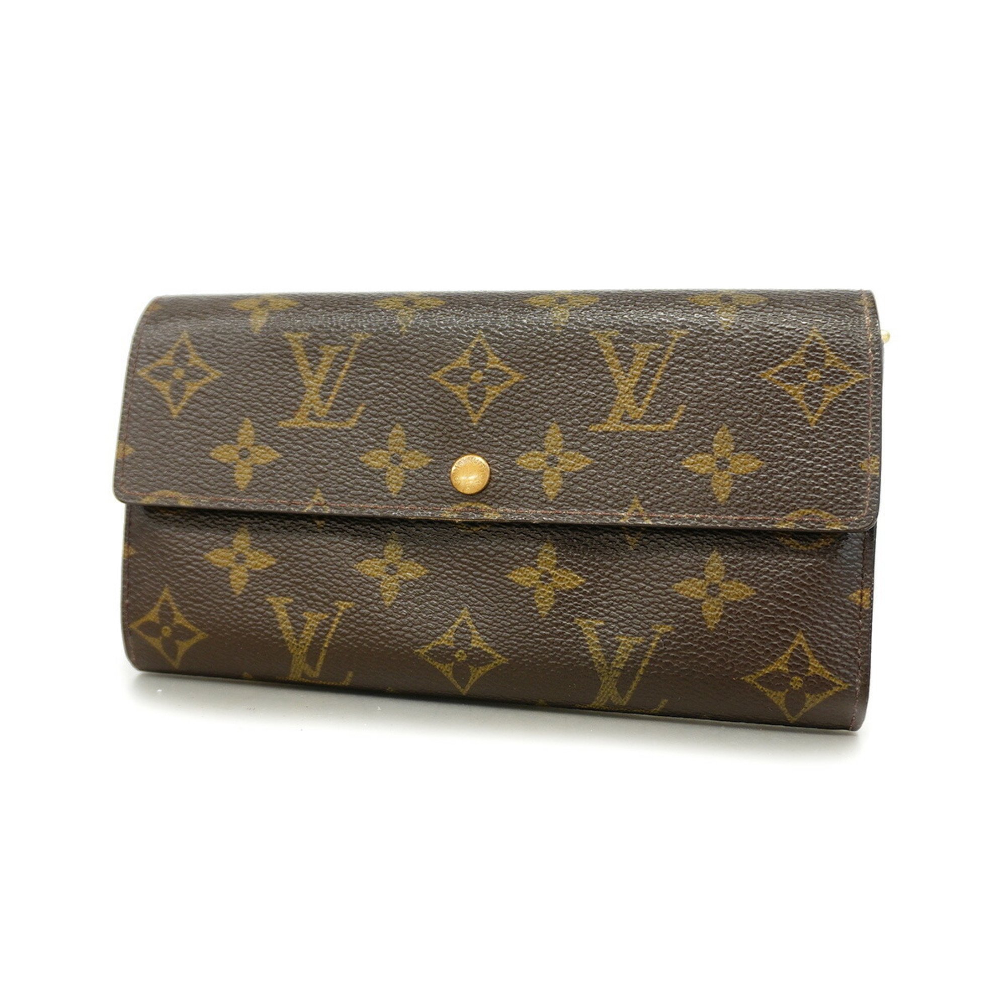 ルイ・ヴィトン(Louis Vuitton) ルイ・ヴィトン 長財布 モノグラム ポシェットポルトモネクレディ M61726 ブラウンレディース