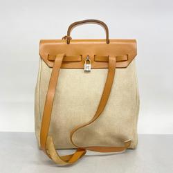 エルメス(Hermes) エルメス リュックサック エールバックアドPM □D刻印 トワルアッシュ ナチュラル   メンズ レディース