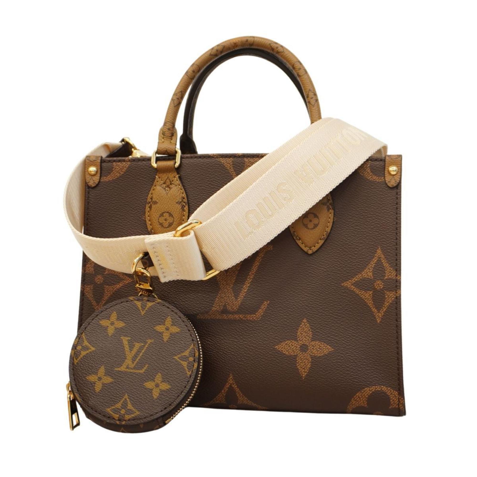 ルイ・ヴィトン(Louis Vuitton) ルイ・ヴィトン ハンドバッグ モノグラムジャイアント モノグラムリバース オンザゴーPM M46373 ブラウンレディース