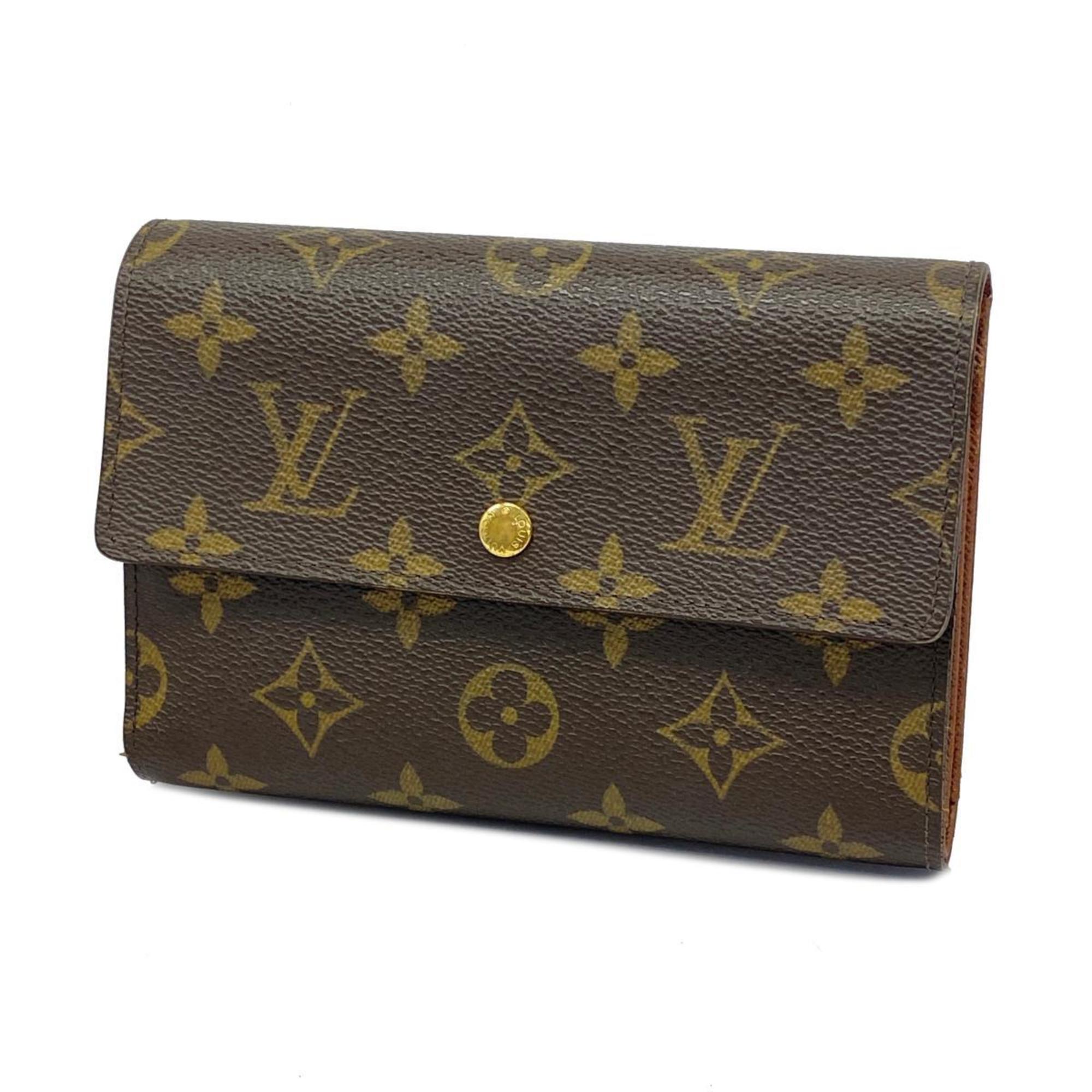 ルイ・ヴィトン(Louis Vuitton) ルイ・ヴィトン 三つ折り財布 モノグラム ポルトトレゾールエテュイパピエ M61202 ブラウンメンズ レディース