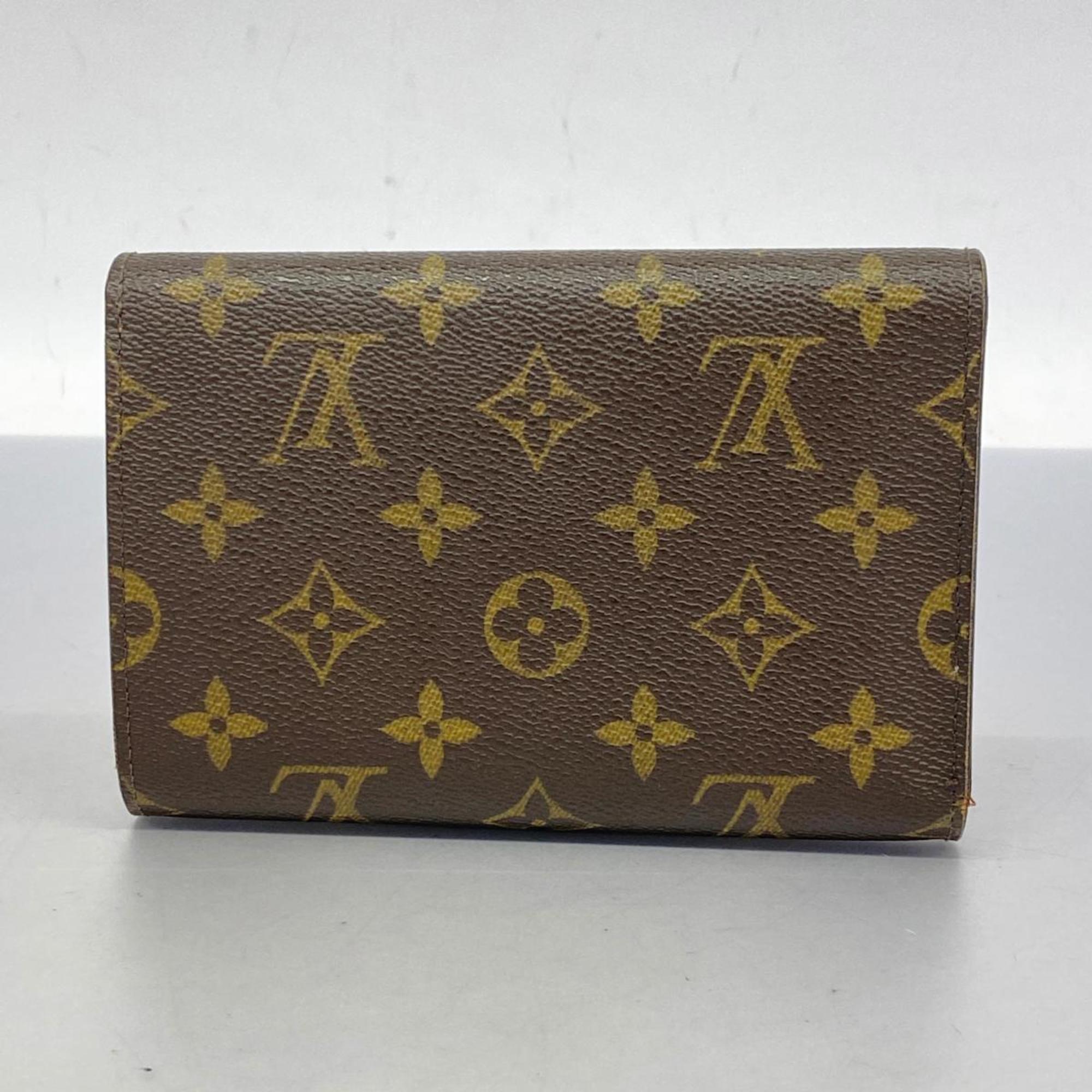 ルイ・ヴィトン(Louis Vuitton) ルイ・ヴィトン 三つ折り財布 モノグラム ポルトトレゾールエテュイパピエ M61202 ブラウンメンズ レディース