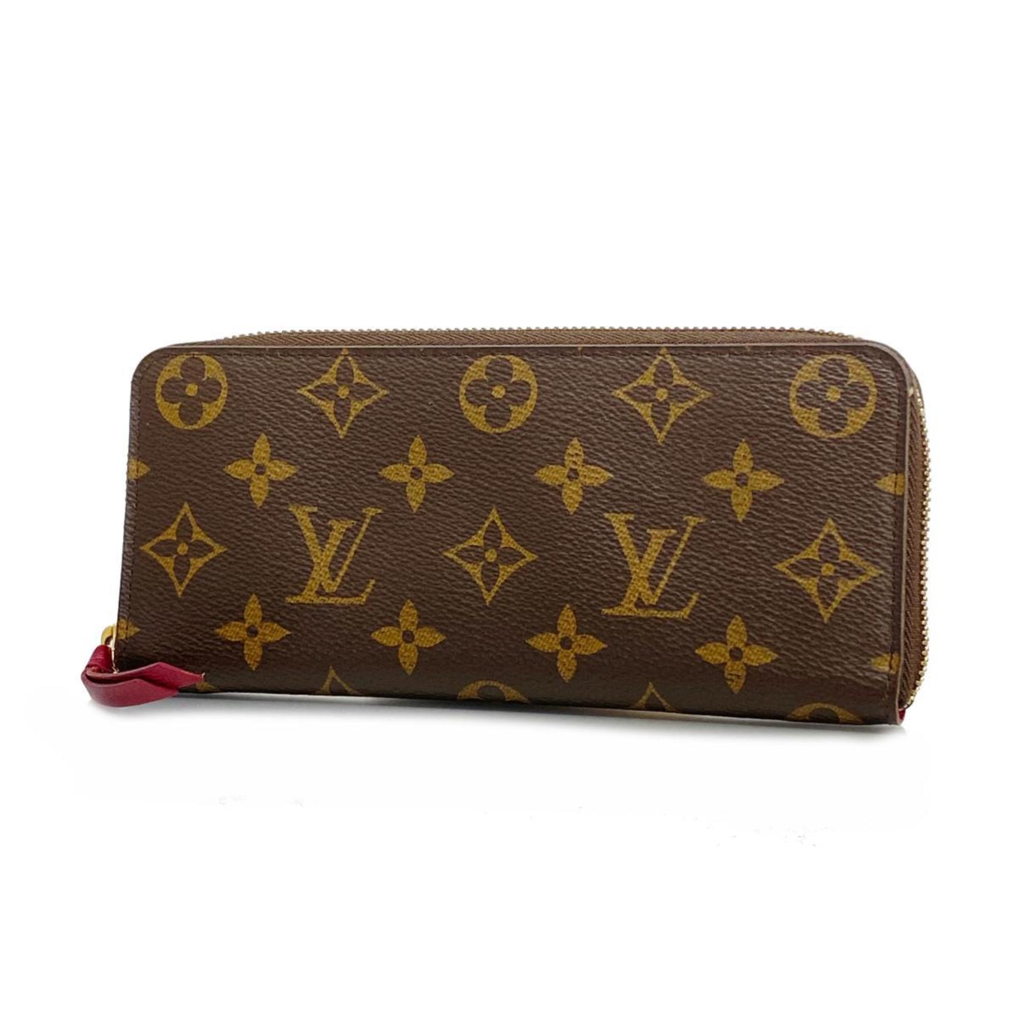 ルイ・ヴィトン(Louis Vuitton) ルイ・ヴィトン 長財布 モノグラム ポルトフォイユクレマンス M60742 ブラウン フューシャメンズ レディース