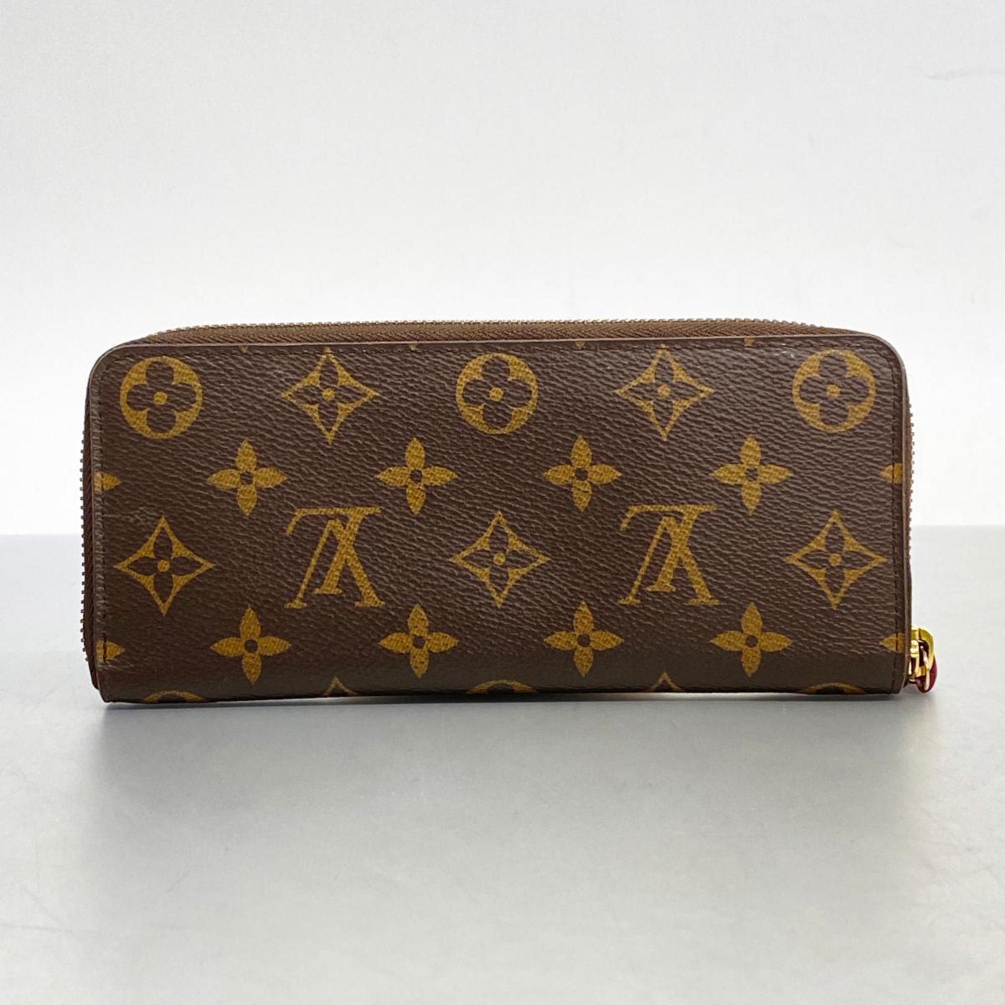 ルイ・ヴィトン(Louis Vuitton) ルイ・ヴィトン 長財布 モノグラム ポルトフォイユクレマンス M60742 ブラウン フューシャメンズ レディース