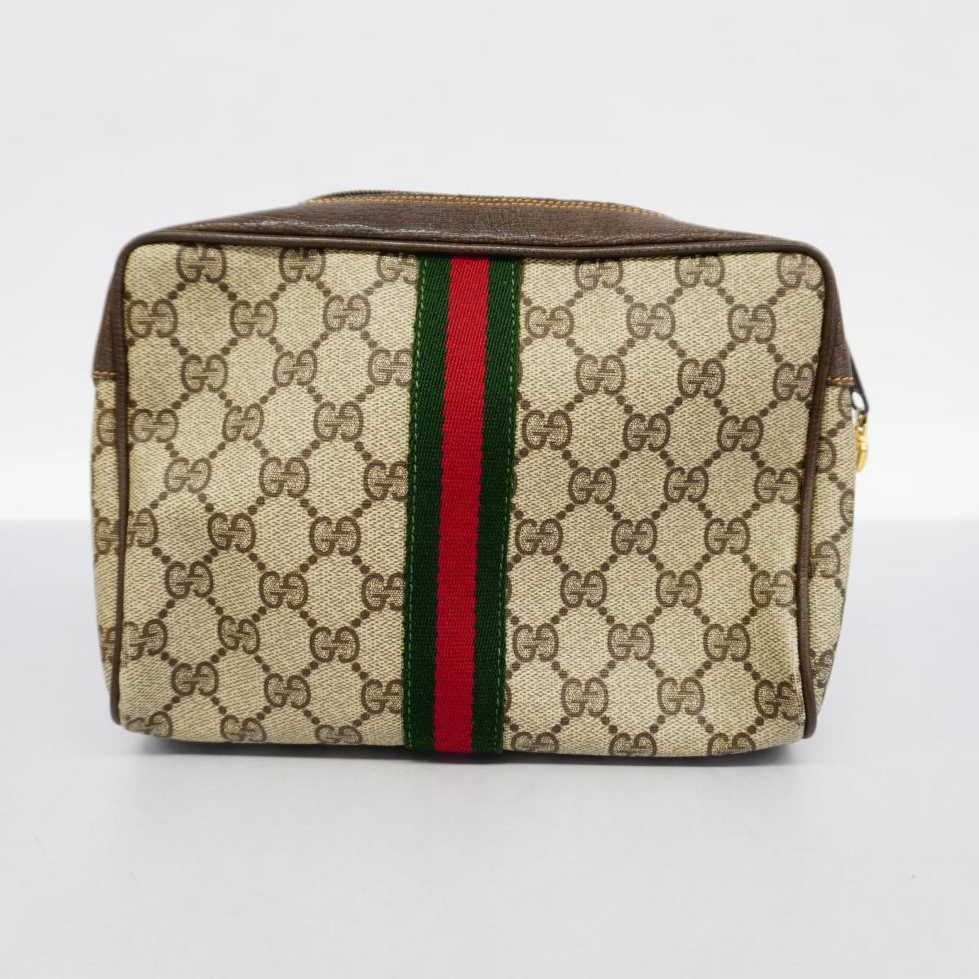 グッチ(Gucci) グッチ クラッチバッグ GGスプリーム シェリーライン 98 30 014 3553  ブラウン   レディース