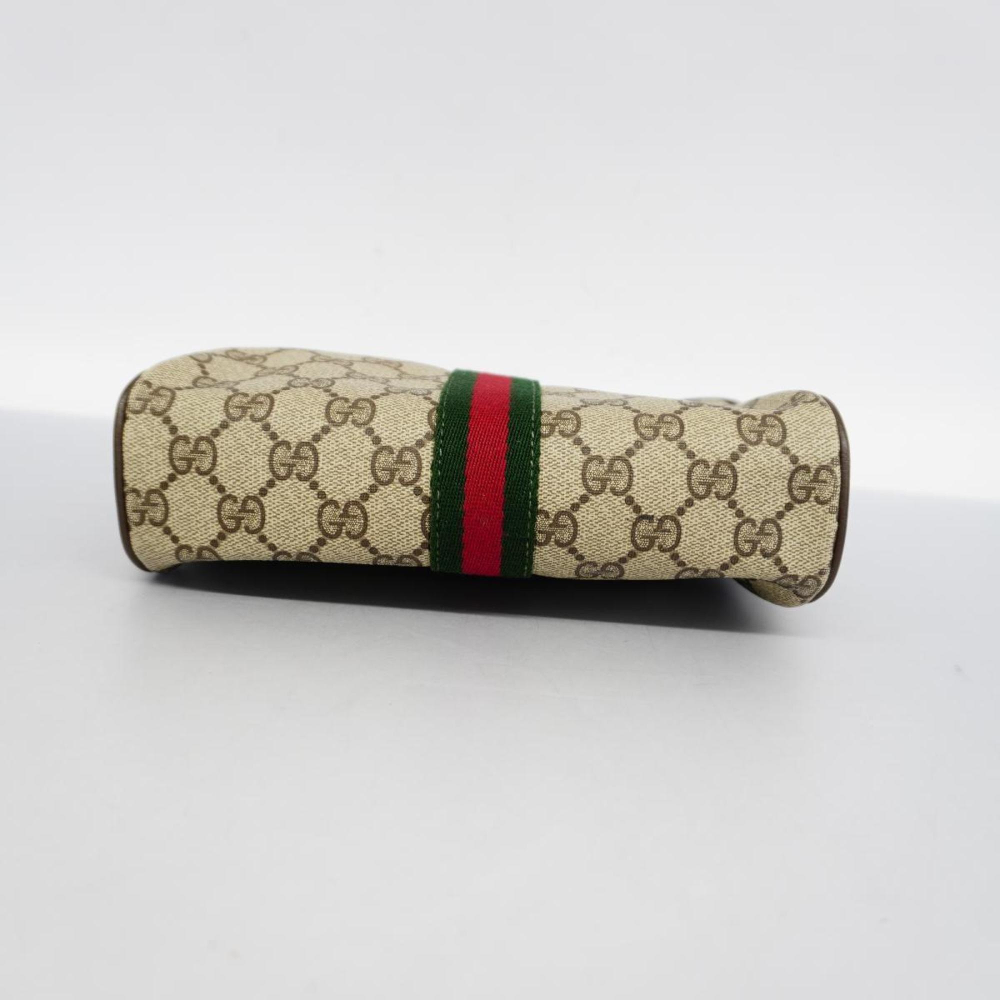 グッチ(Gucci) グッチ クラッチバッグ GGスプリーム シェリーライン 98 30 014 3553  ブラウン   レディース