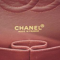 シャネル(Chanel) シャネル ショルダーバッグ マトラッセ Wフラップ Wチェーン ラムスキン ブラック   レディース