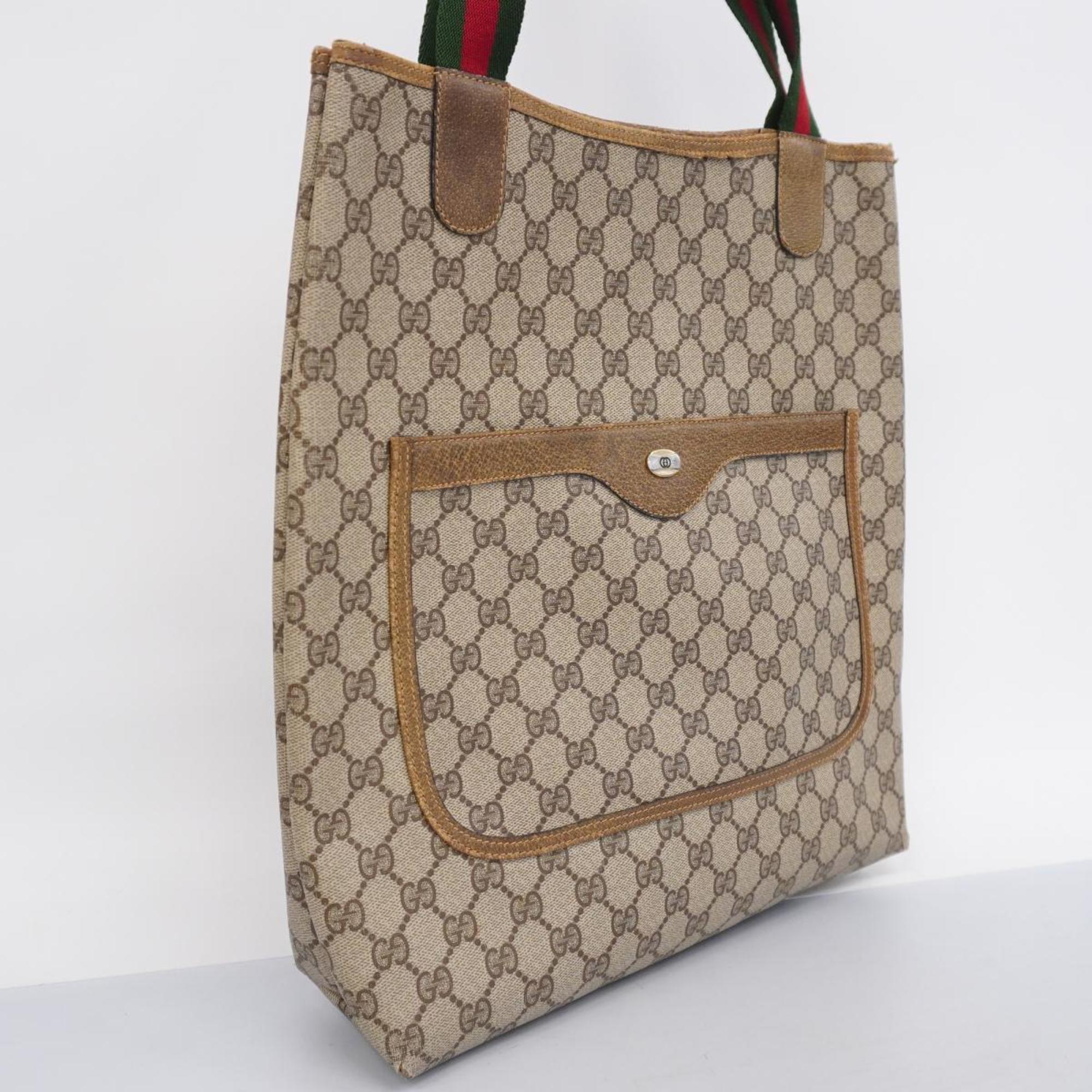 グッチ(Gucci) グッチ トートバッグ GGスプリーム シェリーライン 39 02 003  レザー ブラウン  レディース