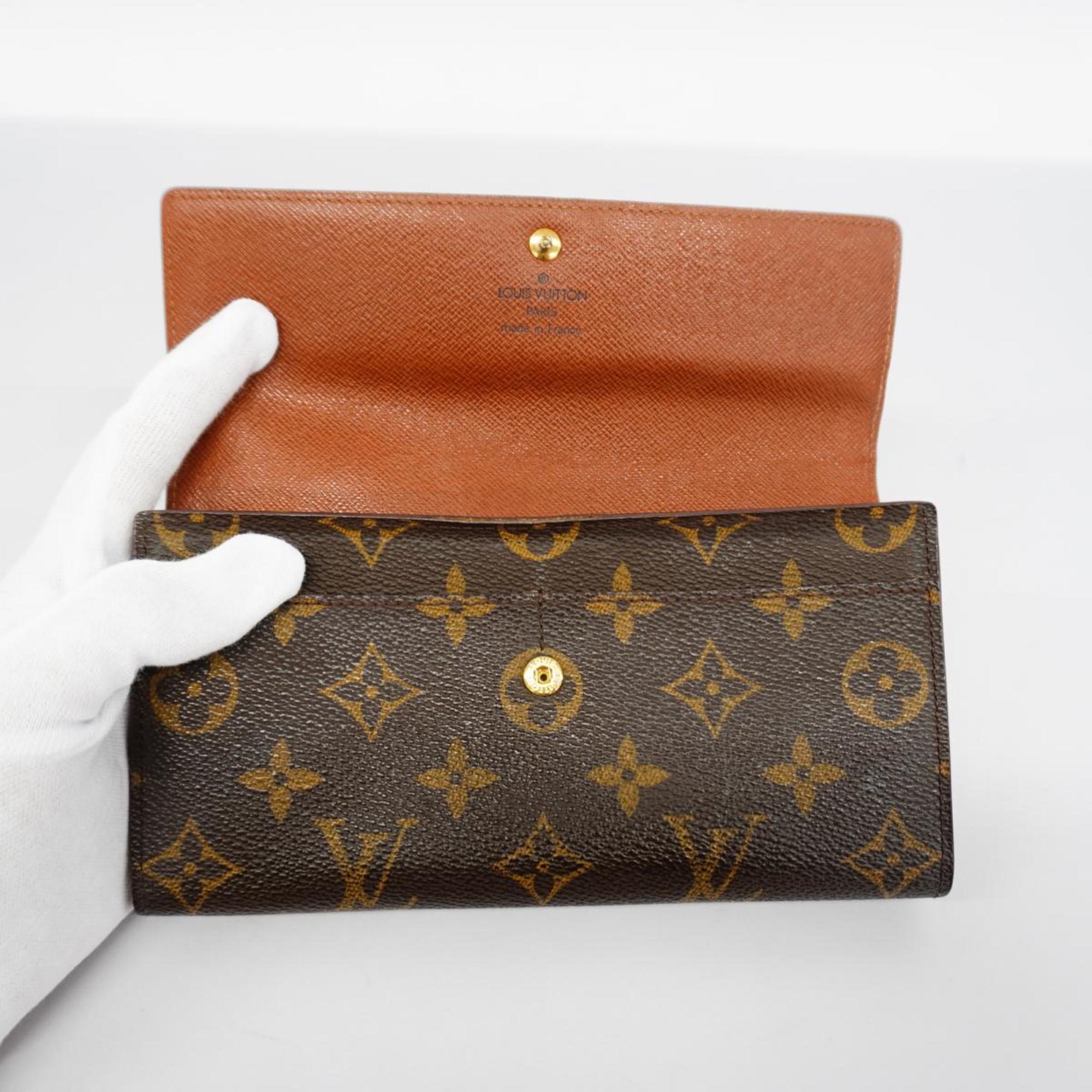 ルイ・ヴィトン(Louis Vuitton) ルイ・ヴィトン 長財布 モノグラム ポルトモネクレディ M61725 ブラウンレディース