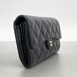 シャネル(Chanel) シャネル 長財布 マトラッセ ラムスキン ブラック   レディース