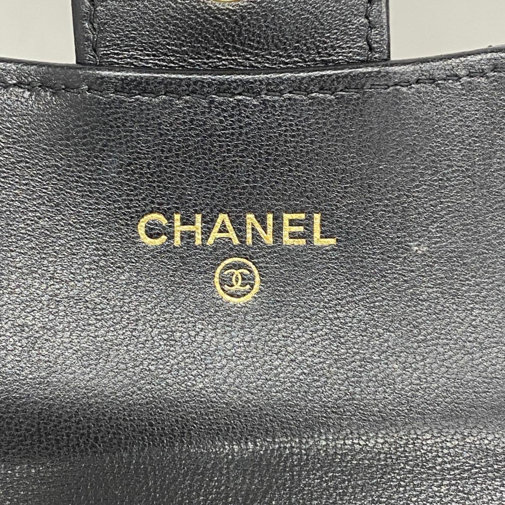 シャネル(Chanel) シャネル 長財布 マトラッセ ラムスキン ブラック   レディース