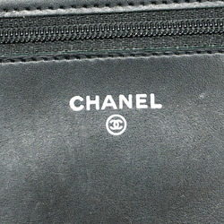 シャネル(Chanel) シャネル ショルダーウォレット カンボン チェーンショルダー ラムスキン ブラック ピンク   レディース