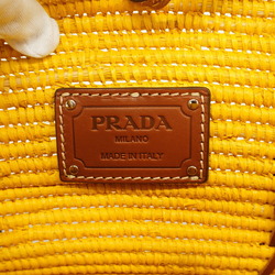 プラダ(Prada) プラダ カゴバッグ ストロー イエロー   レディース