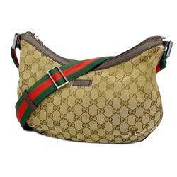 グッチ(Gucci) グッチ ショルダーバッグ GGキャンバス シェリーライン 181092 キャンバス ブラウン  レディース