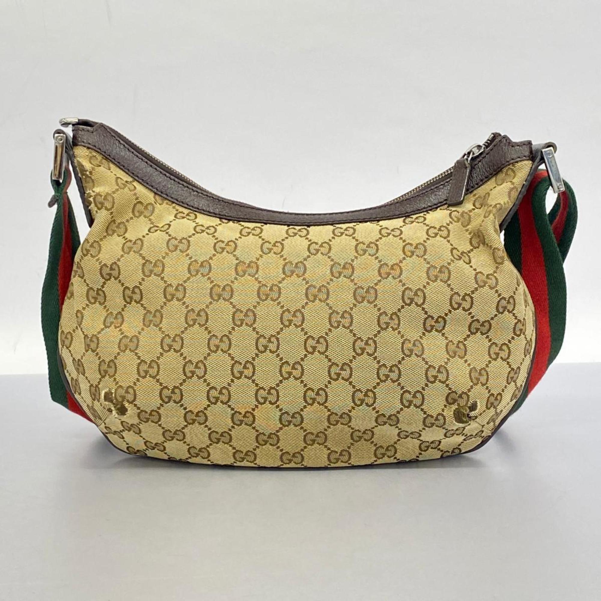 グッチ(Gucci) グッチ ショルダーバッグ GGキャンバス シェリーライン 181092 キャンバス ブラウン  レディース