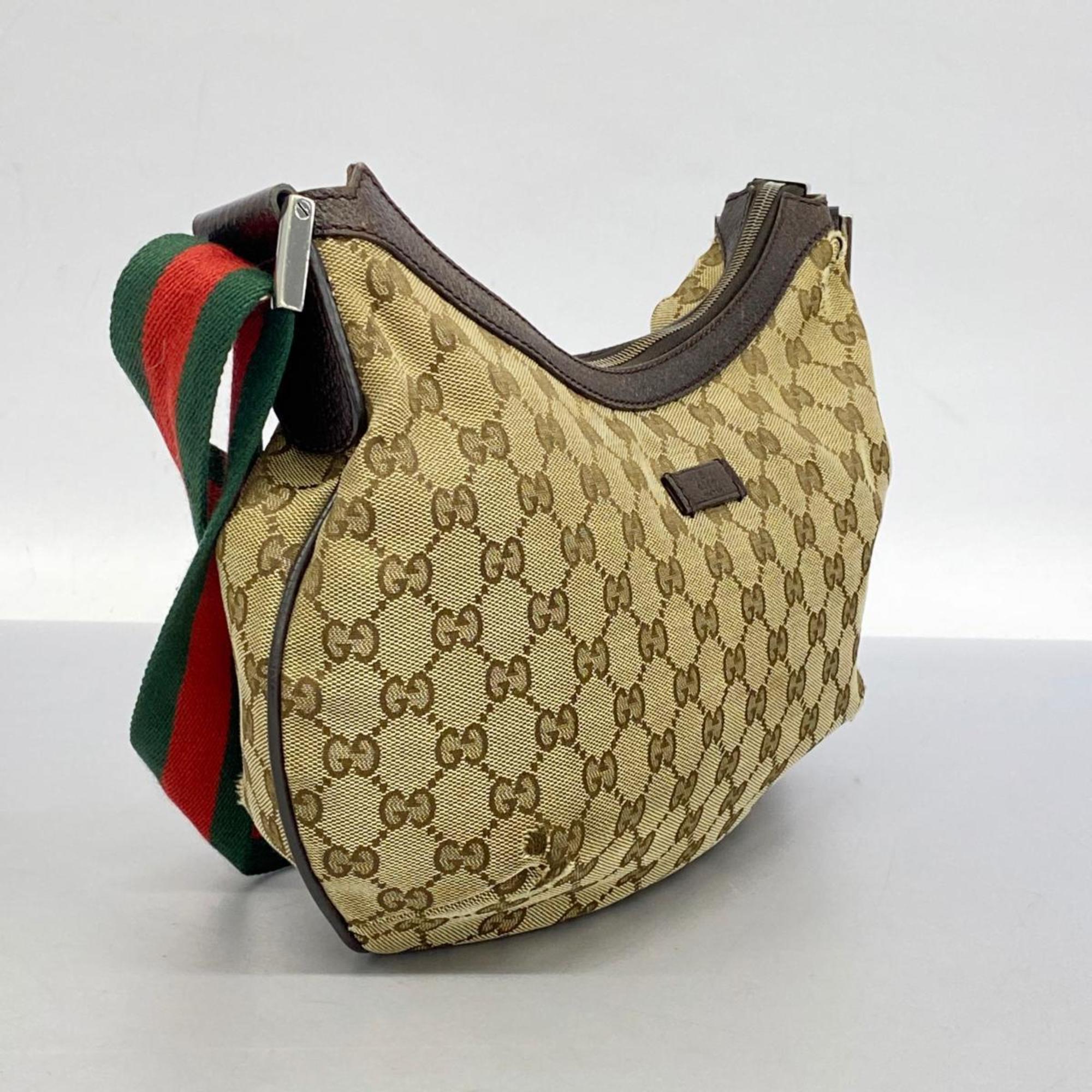 グッチ(Gucci) グッチ ショルダーバッグ GGキャンバス シェリーライン 181092 キャンバス ブラウン  レディース