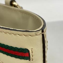 グッチ(Gucci) グッチ トートバッグ GGキャンバス シェリーライン 257061 キャンバス レザー ブラウン ホワイト シャンパン  レディース