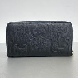 グッチ(Gucci) グッチ 長財布 ジャンボGG 739484 レザー ブラック   メンズ