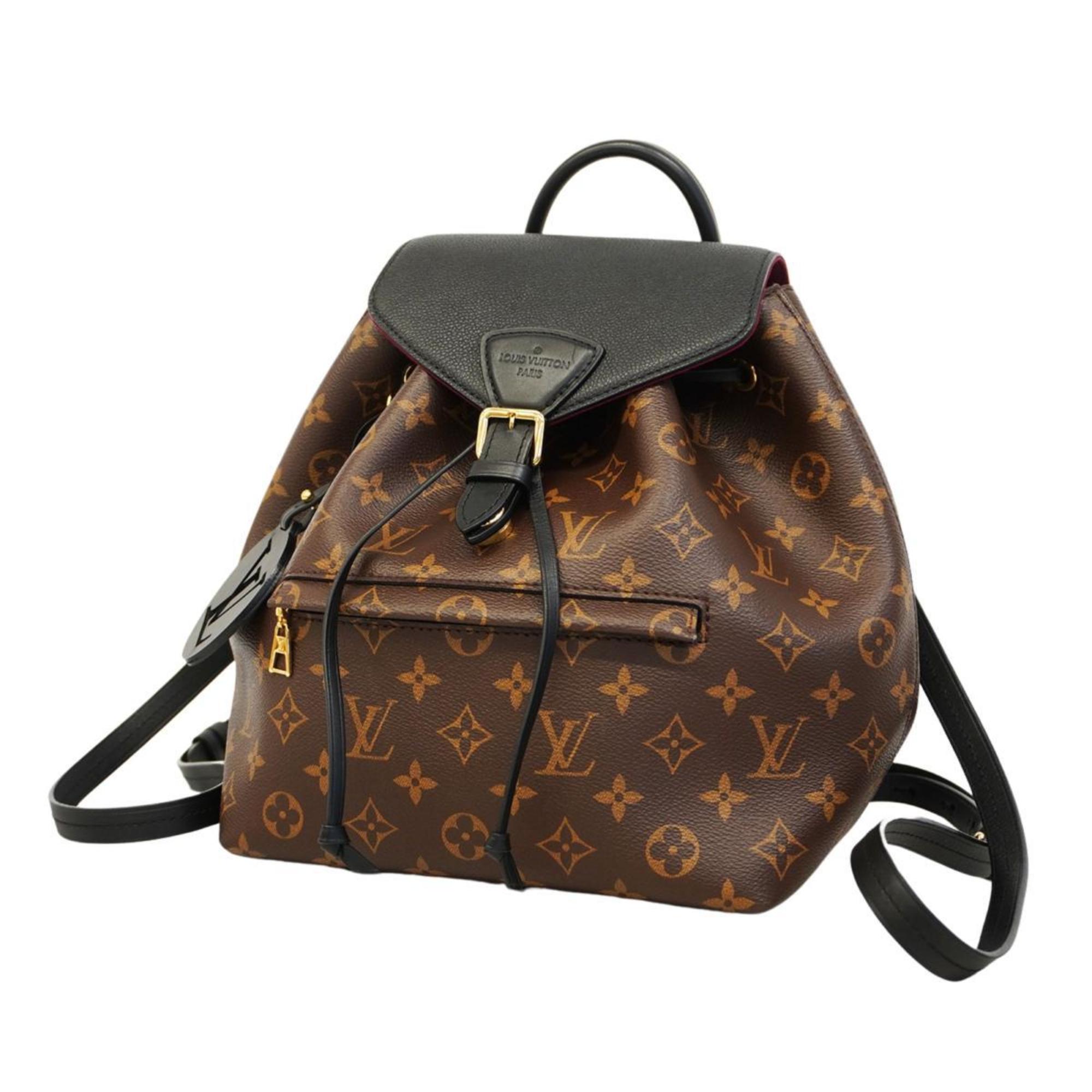 ルイ・ヴィトン(Louis Vuitton) ルイ・ヴィトン リュックサック モノグラム・マカサー モンスリPM NM M45515 ブラウン ノワールレディース