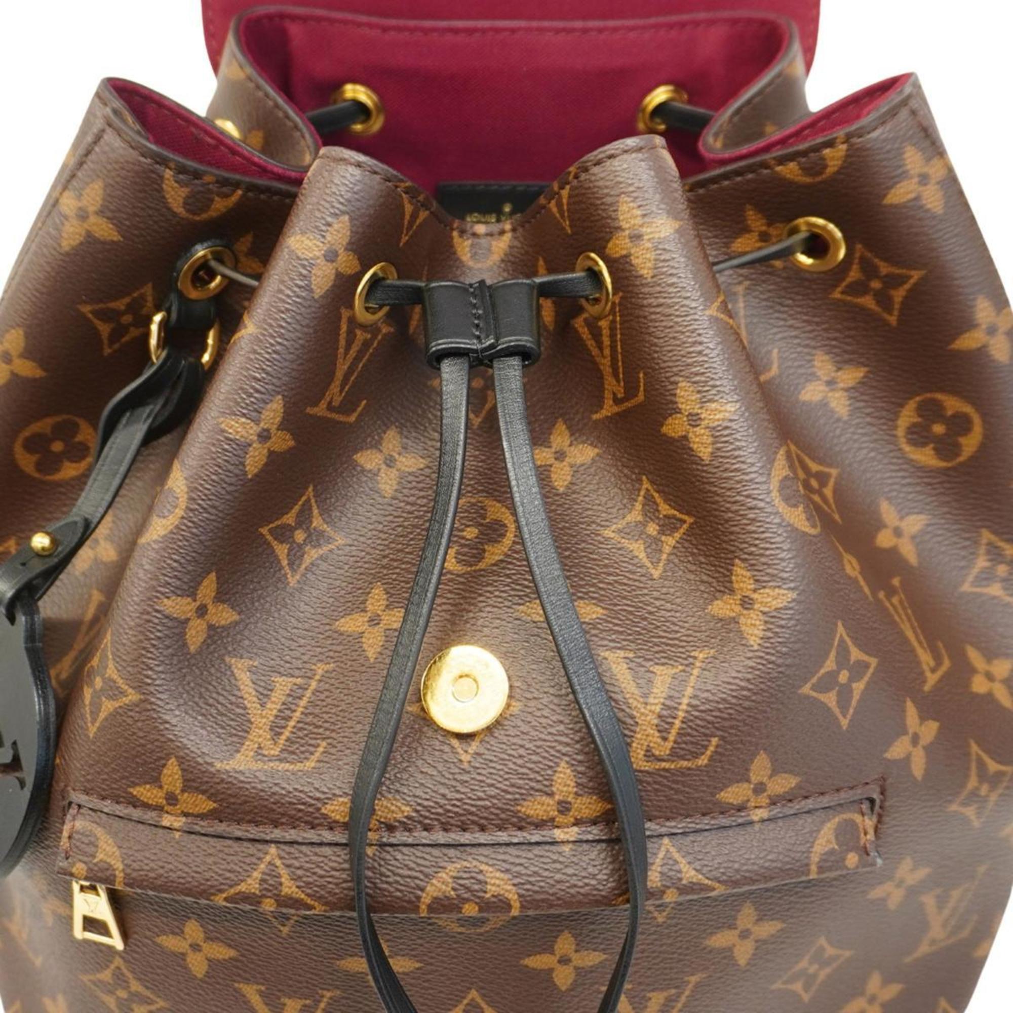 ルイ・ヴィトン(Louis Vuitton) ルイ・ヴィトン リュックサック モノグラム・マカサー モンスリPM NM M45515 ブラウン ノワールレディース