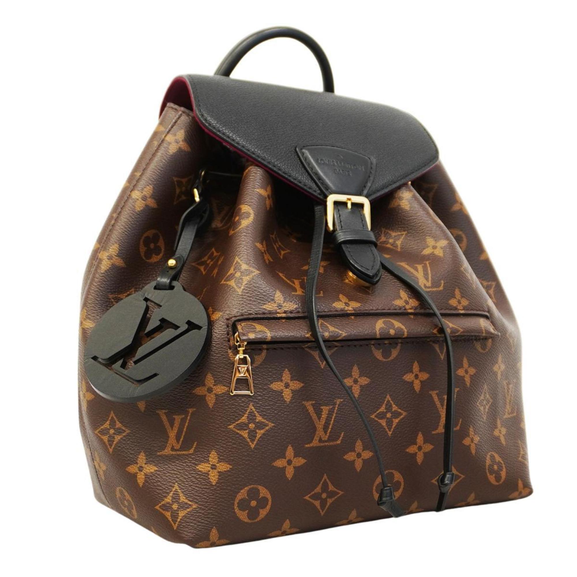 ルイ・ヴィトン(Louis Vuitton) ルイ・ヴィトン リュックサック モノグラム・マカサー モンスリPM NM M45515 ブラウン ノワールレディース