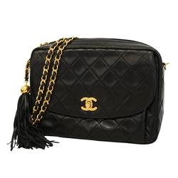 シャネル(Chanel) シャネル ショルダーバッグ マトラッセ ブリリアント 付きチェーンショルダー ラムスキン ブラック   レディース