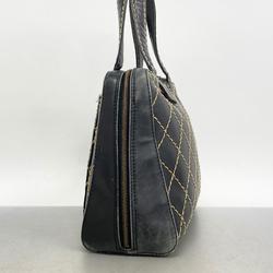 シャネル(Chanel) シャネル トートバッグ ワイルドステッチ ラムスキン ブラック  レディース