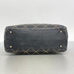 シャネル(Chanel) シャネル トートバッグ ワイルドステッチ ラムスキン ブラック  レディース