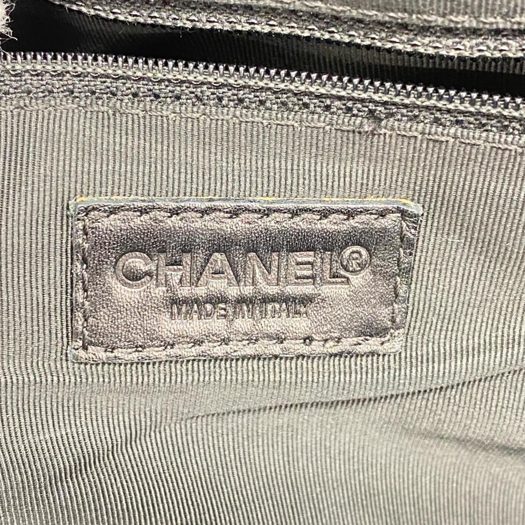 シャネル(Chanel) シャネル トートバッグ ワイルドステッチ ラムスキン ブラック  レディース