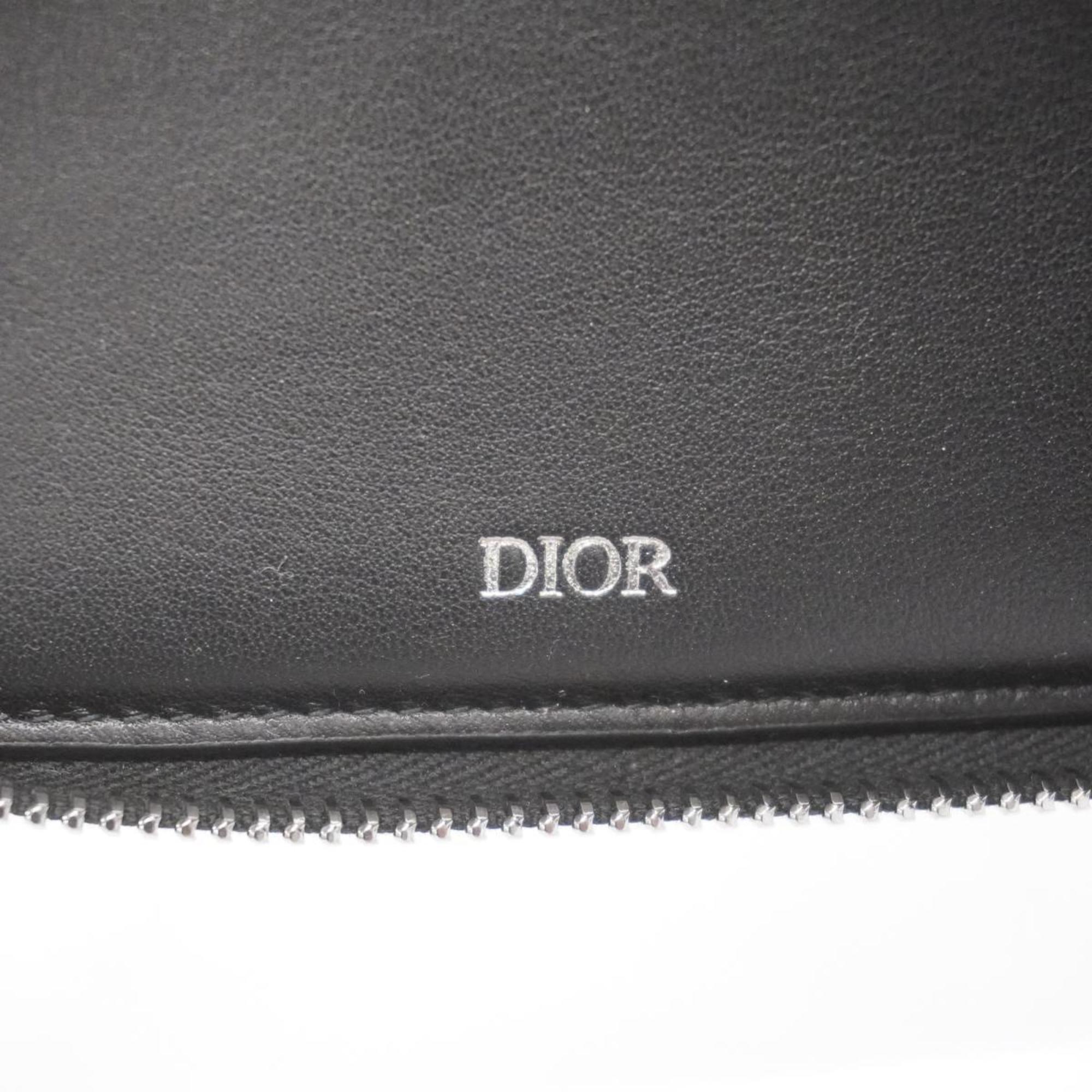 クリスチャン・ディオール(Christian Dior) クリスチャンディオール 財布 トロッター キャンバス ネイビー ブラック   メンズ