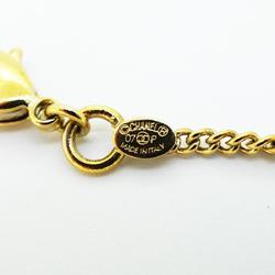 シャネル(Chanel) シャネル ネックレス ココマーク クローバー フェイクパール GPメッキ シャンパンゴールド ブラック 07P  レディース