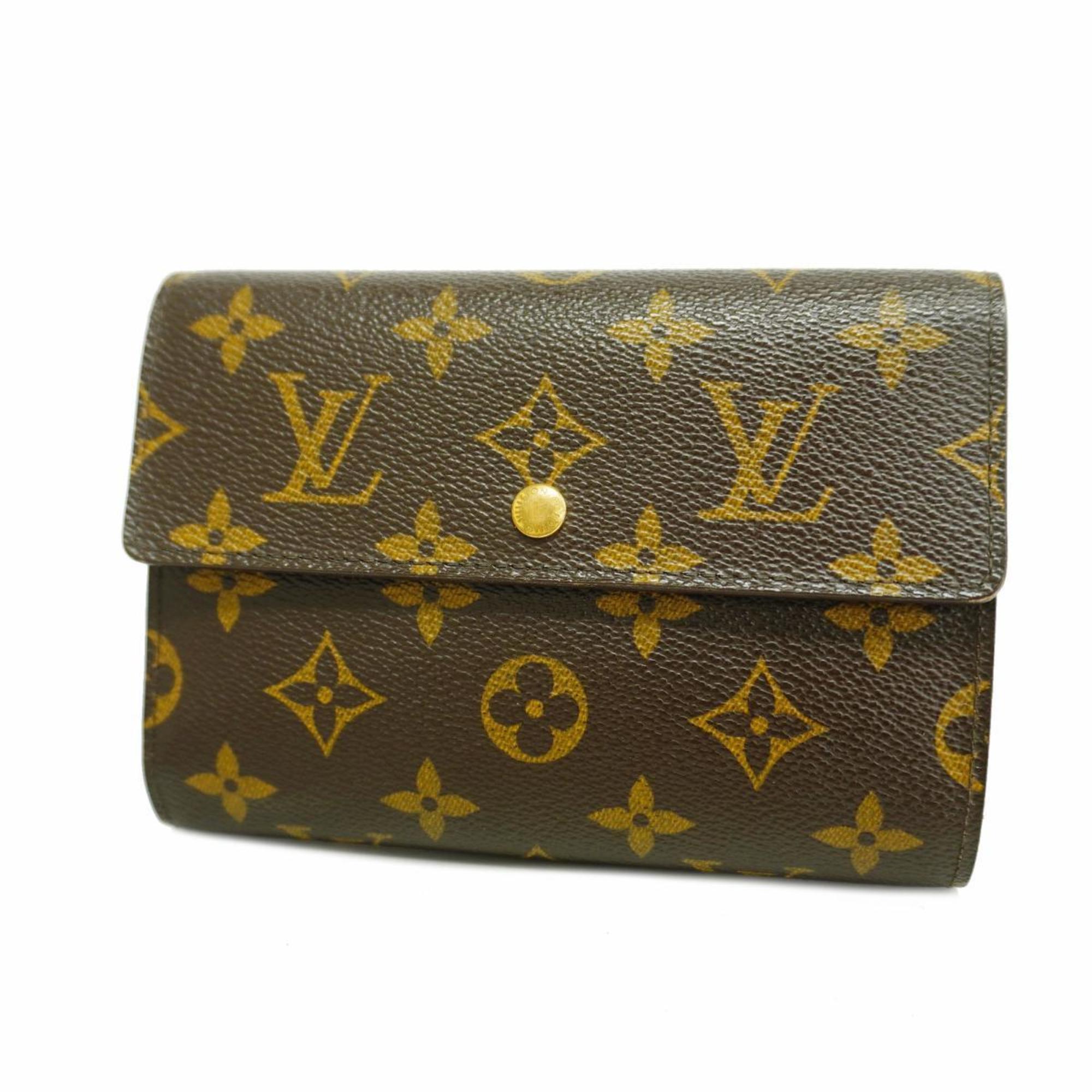 ルイ・ヴィトン(Louis Vuitton) ルイ・ヴィトン 三つ折り財布 モノグラム ポルトトレゾールエテュイパピエ M61202 ブラウンメンズ レディース