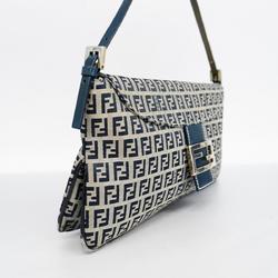 フェンディ(Fendi) フェンディ ショルダーバッグ ズッキーノ ナイロンキャンバス ネイビー   レディース