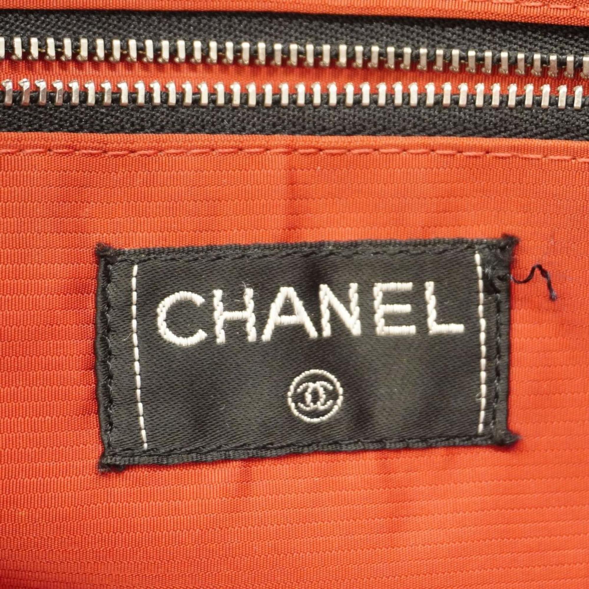 シャネル(Chanel) シャネル トートバッグ トラベル ナイロン ブラック ホワイト レッド  レディース