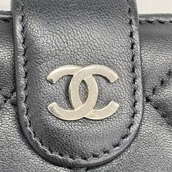 シャネル(Chanel) シャネル 財布 マトラッセ ラムスキン ブラック ブラウン   レディース