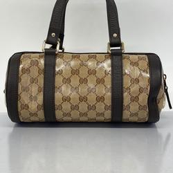 グッチ(Gucci) グッチ ハンドバッグ GGクリスタル 336664 レザー コーティングキャンバス ブラウン シャンパン  レディース