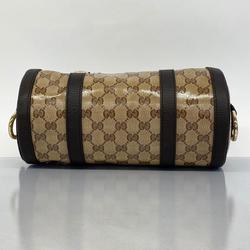 グッチ(Gucci) グッチ ハンドバッグ GGクリスタル 336664 レザー コーティングキャンバス ブラウン シャンパン  レディース