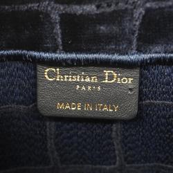 クリスチャン・ディオール(Christian Dior) クリスチャンディオール トートバッグ ブックトート ラージ ベロア ネイビー  レディース