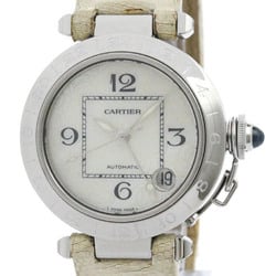 カルティエ (CARTIER) パシャC GMT 2004年 クリスマス 限定 シェル文字盤 ステンレススチール レザー 自動巻き ユニセックス 時計 W3107199 (外装仕上げ済み) 【中古】