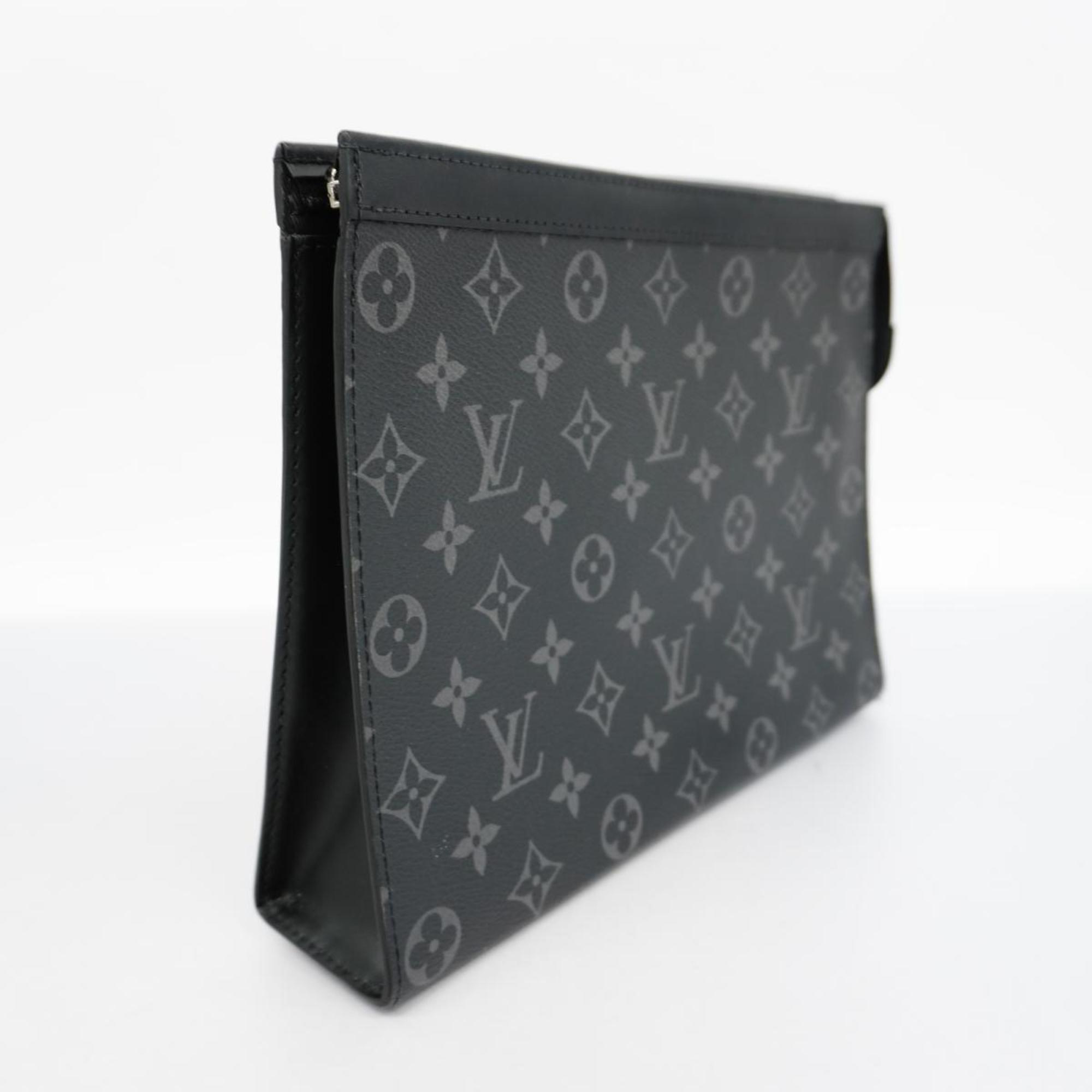 ルイ・ヴィトン(Louis Vuitton) ルイ・ヴィトン クラッチバッグ モノグラム・エクリプス ポシェットヴォワヤージュMM M61692 ブラックメンズ