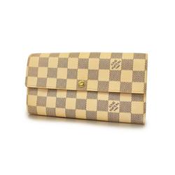 ルイ・ヴィトン(Louis Vuitton) ルイ・ヴィトン 長財布 ダミエ・アズール ポルトフォイユサラ N61735 ホワイトレディース