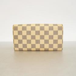 ルイ・ヴィトン(Louis Vuitton) ルイ・ヴィトン 長財布 ダミエ・アズール ポルトフォイユサラ N61735 ホワイトレディース