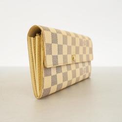 ルイ・ヴィトン(Louis Vuitton) ルイ・ヴィトン 長財布 ダミエ・アズール ポルトフォイユサラ N61735 ホワイトレディース